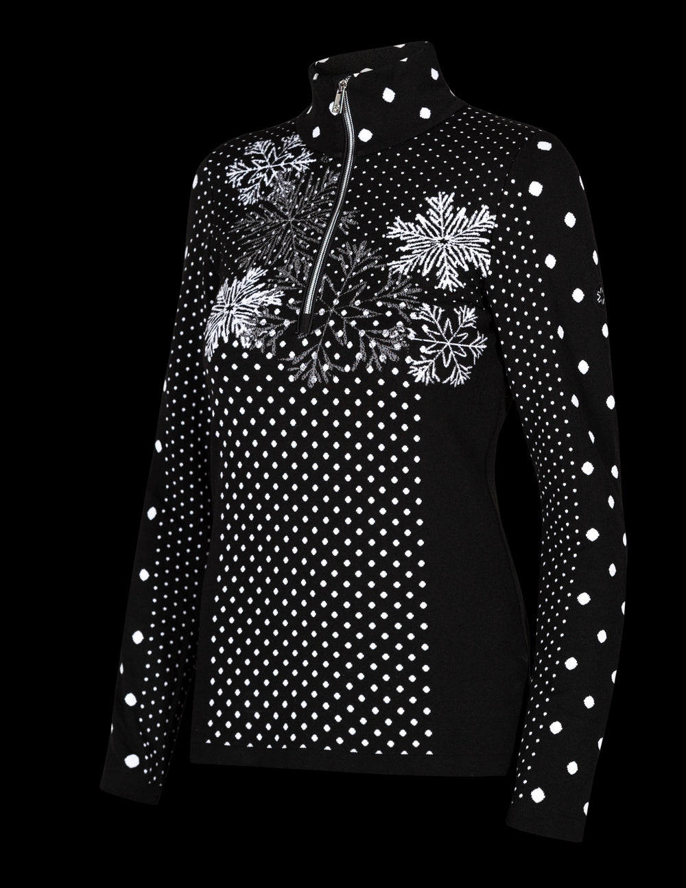 Black/White Ilyana Glamour Winter Romance Sweater