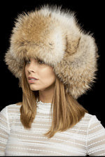 NaturalMulti Lenore Marshall Oversized Unisex Trapper Fur Hat