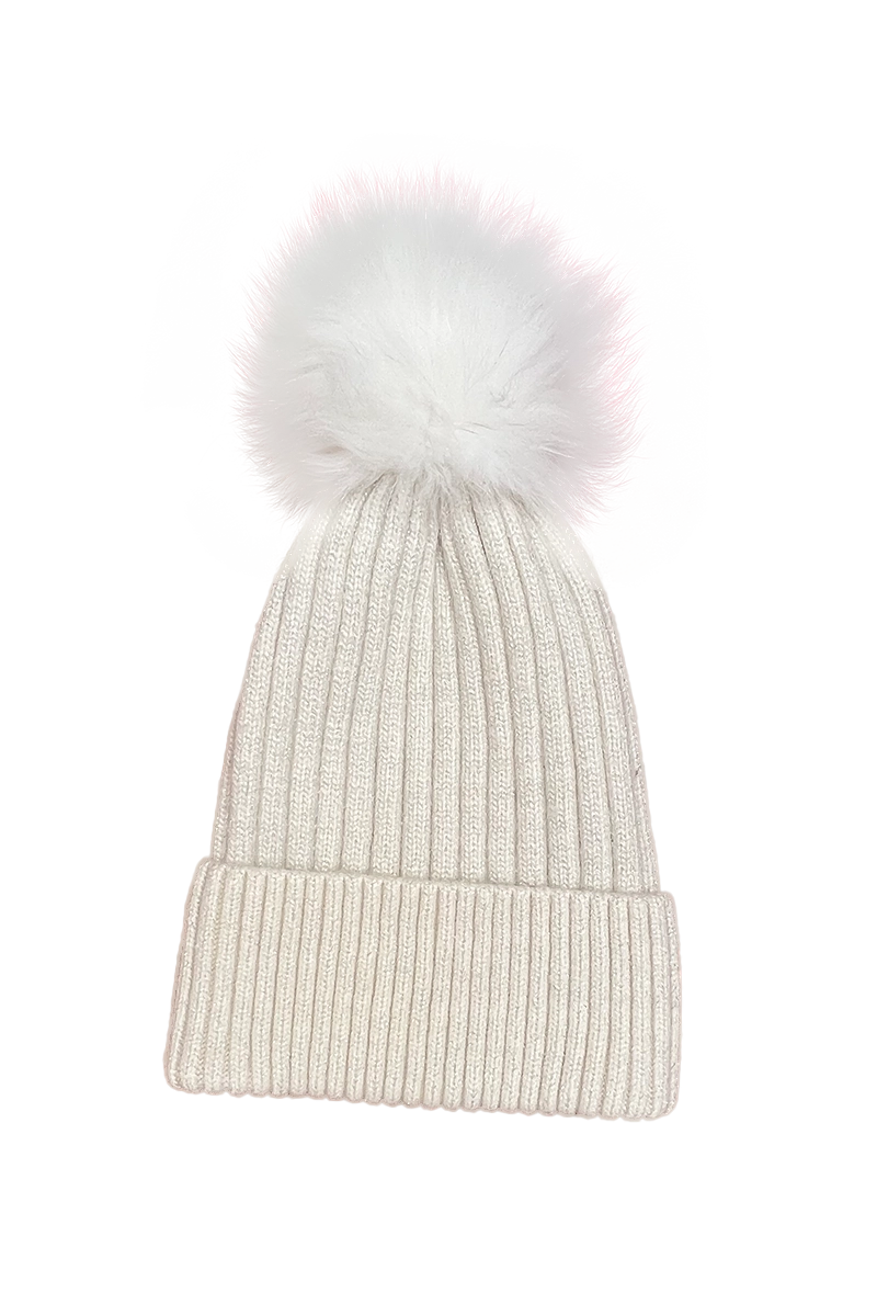 White EM-EL Women's Amelia Wool Hat