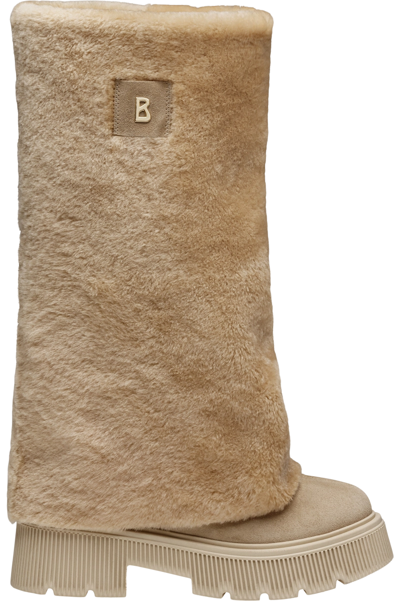 Natural Bogner Women's Turin Shearling Tall Boots Product Side View