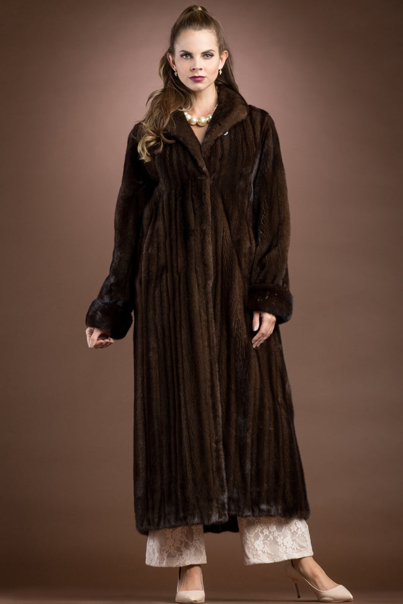  EM-EL Mahogany Mink Fur Coat