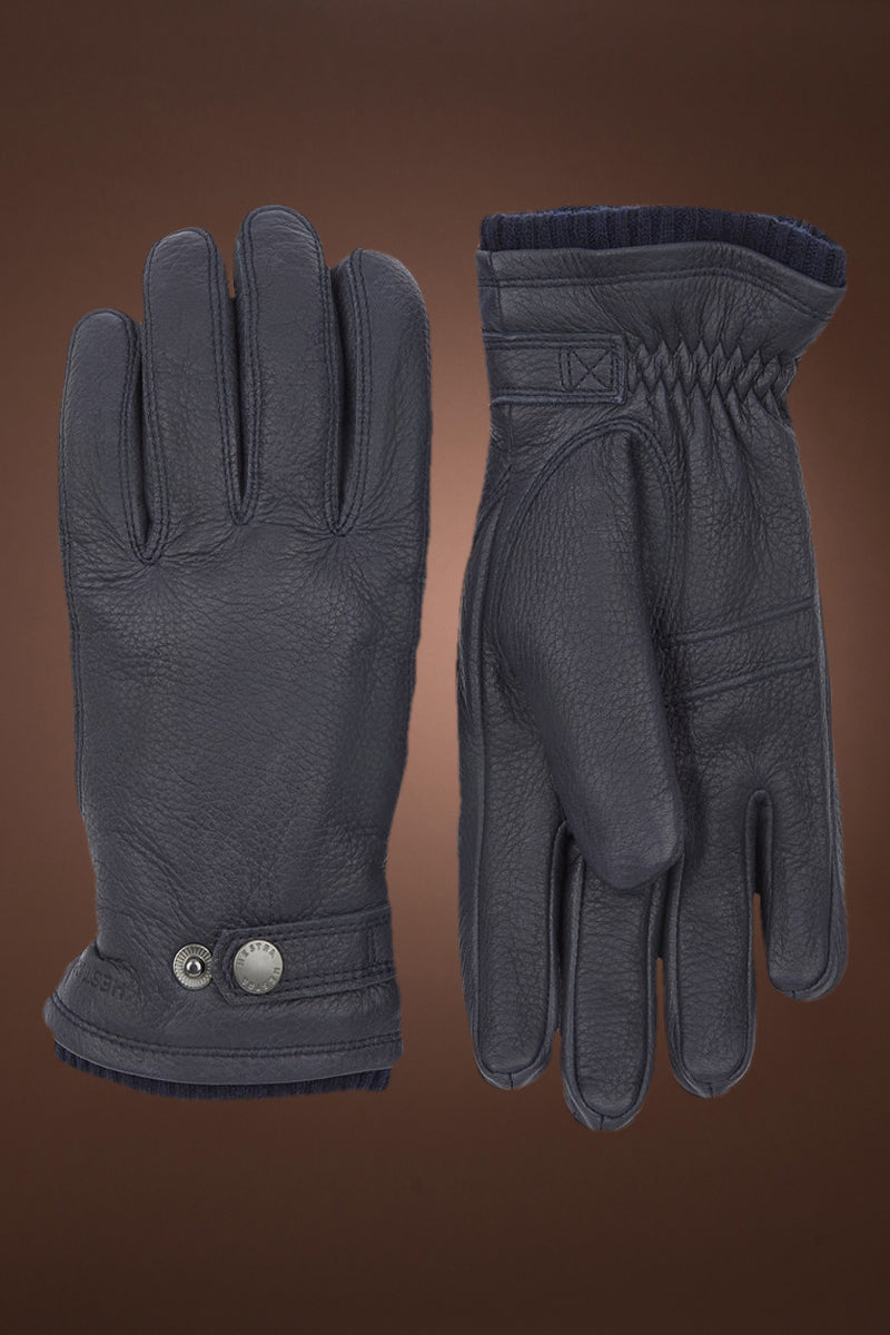 NavyBlue Hestra Men's Elk Utsjo Gloves