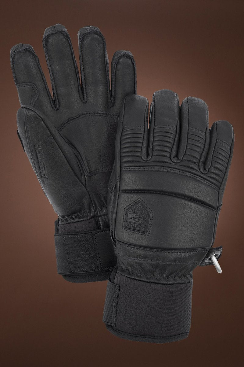 Black Hestra Men's Black Fall Line Leather Gloves