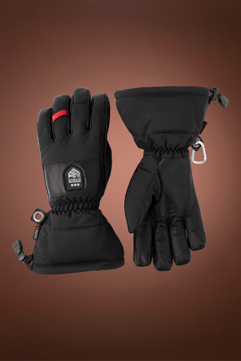 Black Hestra Unisex Power Heater Gauntlet Gloves