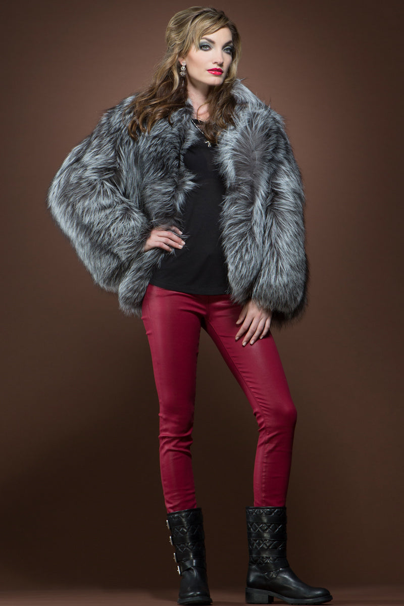  Mary McFadden Fox Fur Jacket