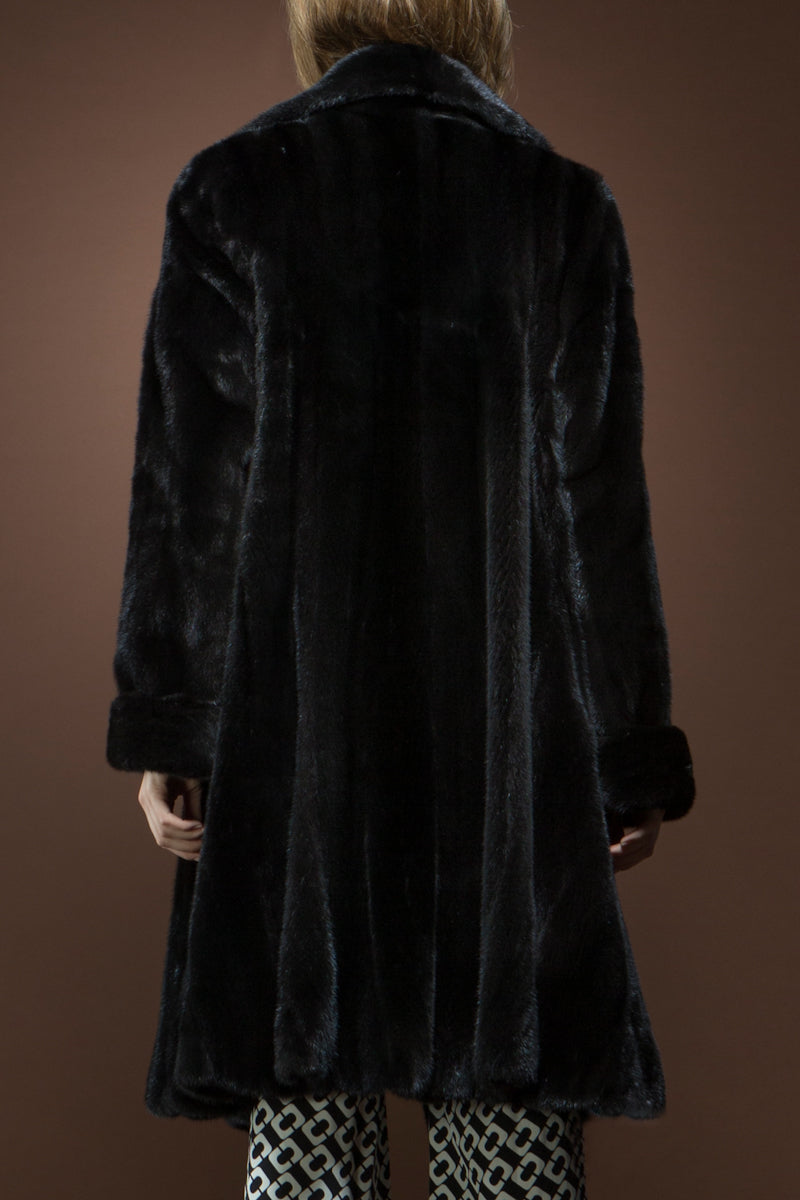 Ranch Mary McFadden Mink Flounce Mid-Length Fur Coat