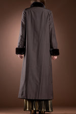 Brown EM-EL Reversible Sheared and Long Haired Mink Fur Coat