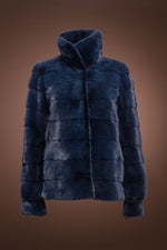 OceanBlue EM-EL Women's Sporty Reversible Sheared Mink Fur Jacket 