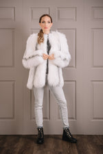 ArcticMarble EM-EL Women's Perforated Fox Fur Jacket