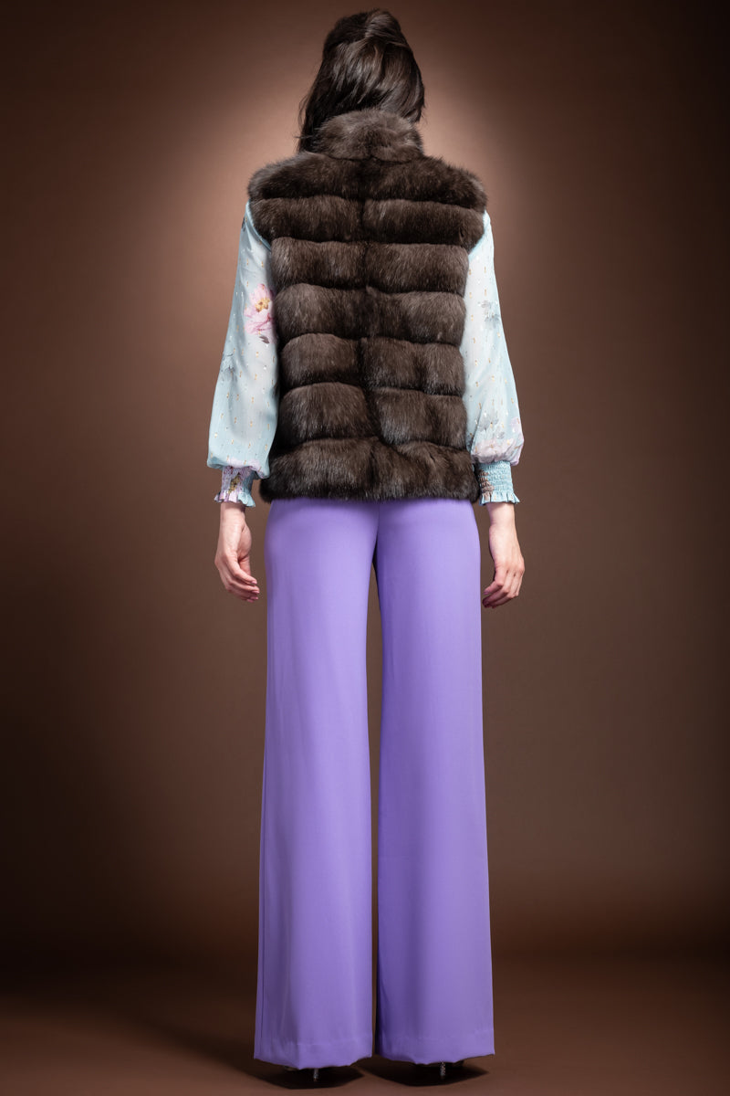  EM-EL Russian Sable Horizontal Fur Vest