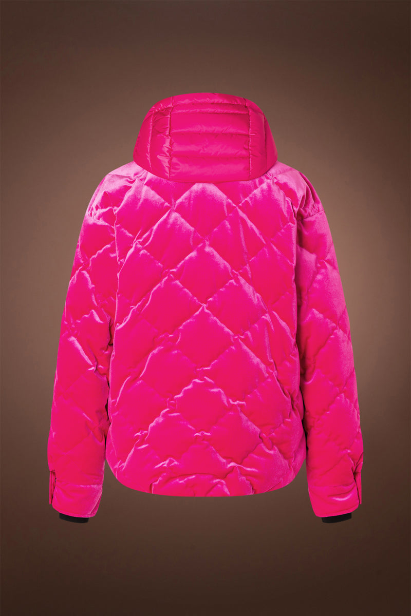 Magenta Bogner Women's Vela Velvet Quilted Ski Jacket