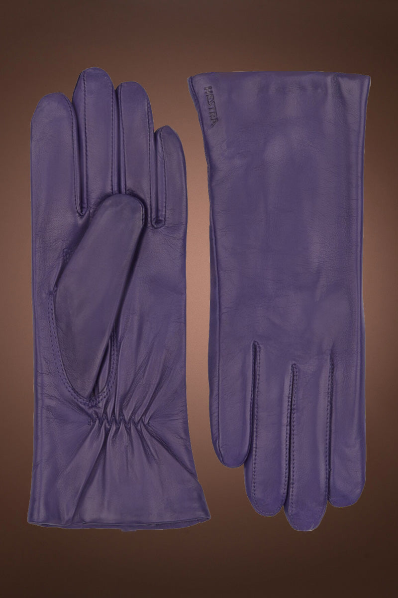 Plum Hestra Women's Ultra Navy Elisabeth Hairsheep Leather Gloves