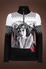 Black/White Newland Women's Jennifer Ski Vip Sweater