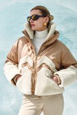 Gold Bogner Women's Milia Shearling & Down Ski Jacket