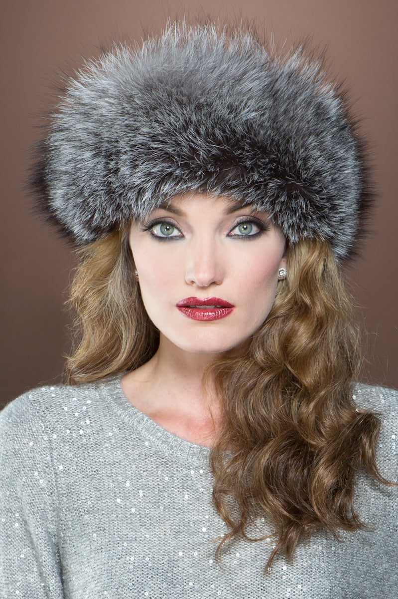 ML Furs | Cashmere Knit and Fox Fur Brim Hat